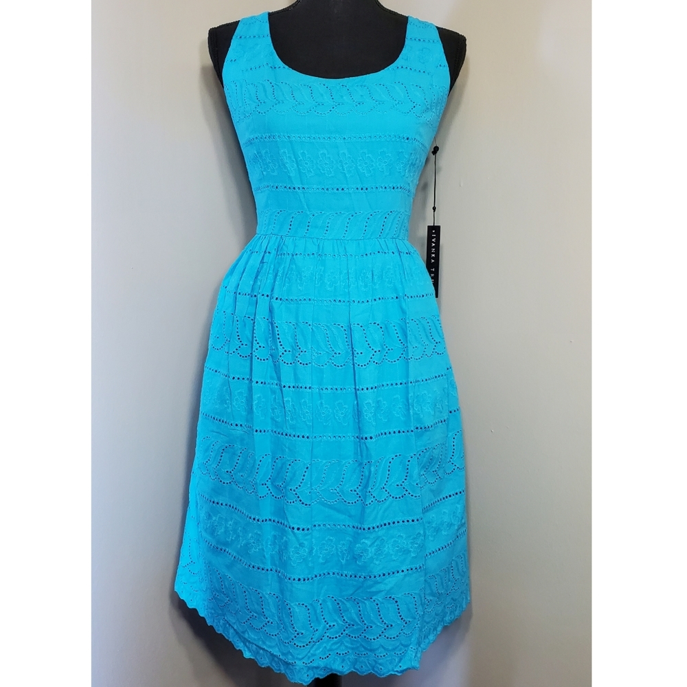 Ivanka Trump NWT Blue Detailed Dress